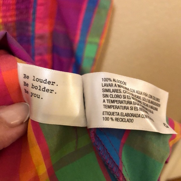 A NEW DAY VIBRANT MADRAS PLAID SUNDRESS • SPAGHETTI STRAPS • FISHTAIL HEM•SZ XXL - Picture 14 of 17